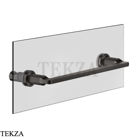 Gessi INCISO accessories Полотенцедержатель для крепления на стекло, 30 см 58613-707, Black Metal Brushed PVD