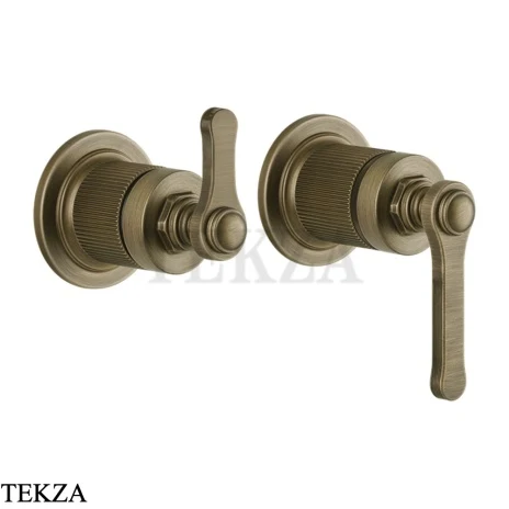 Gessi VENTI20 Смеситель для душа, 2 потока, вешняя часть 65038-713, Antique Brass