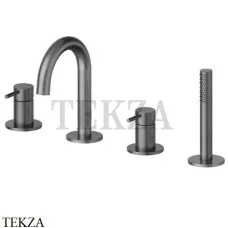 Newform X-Steel 316 Смеситель на борт ванны с гарнитуром 69682XC.59.064, PVD Brushed gun metal