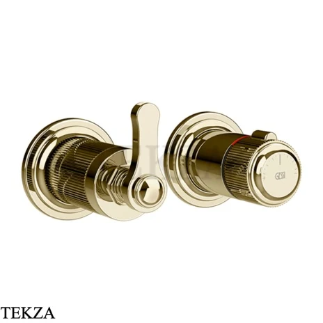 Gessi VENTI20 Термостат для душа, 2 потока, внешняя часть 65235-710, Brass PVD