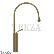 Gessi Goccia Смеситель для раковины высокий, без сливного гарнитура 33609-713, Antique Brass