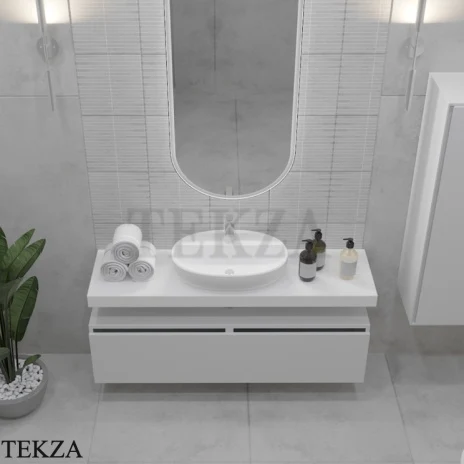 ARMADI ART FLAT Тумба-ящик под столешницу 897-120-W, белый, глянец