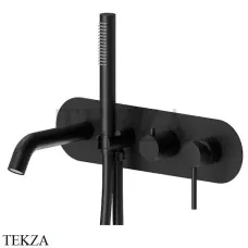 Newform XT Смеситель для ванны с гарнитуром, внешняя часть 4272E.01.093, черный матовый