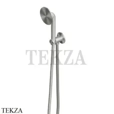QuadroDesign Ручной душ с держателем, выпуском, шлангом, 12 66 AS, Brushed Stainless Steel