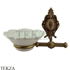 Migliore Elisabetta Мыльница настенная, керамика белая 16987, бронза classic