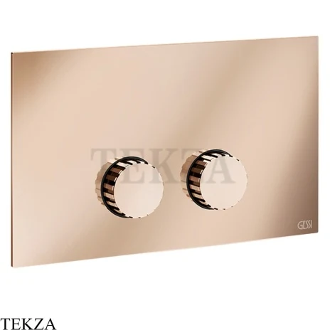 Gessi Incastri Клавиша смыва для инсталляции Viega prevista 75621-030, медь глянец