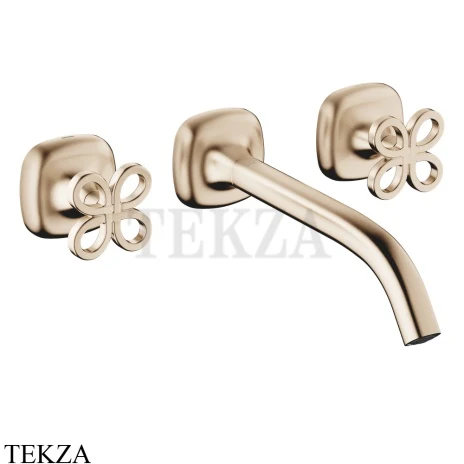 Dornbracht COYA Смеситель для раковины на 3 отв. 241, внешняя часть 36717424-46, Brushed Champagne (22kt Gold)