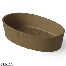 Dea Design Washbasins Раковина настольная овальная Solid Surface DD9036 600 1, Dark Camel №1