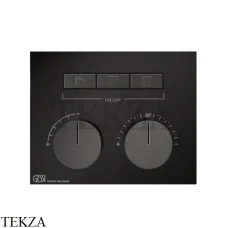 Gessi HI-FI Термостатический смеситель на 3 потока, внешняя часть 63006-706, Black Metal PVD
