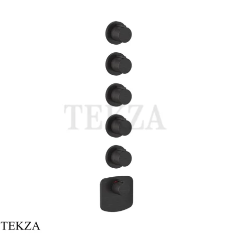 Gessi Ingranaggio-Anello Термостат для душа, 5 потоков, внешняя часть 43240-187, Aged Bronze