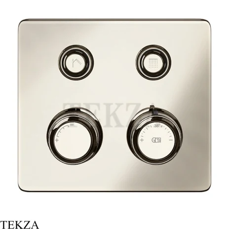 Gessi VENTI20 Термостатический смеситель на 2 потока, внешняя часть 65232-720, Nickel PVD