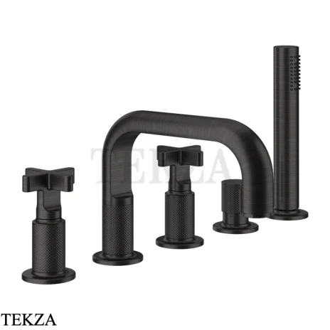 Gessi INCISO+ Смеситель на борт ванны с гарнитуром 58140-187, Aged Bronze