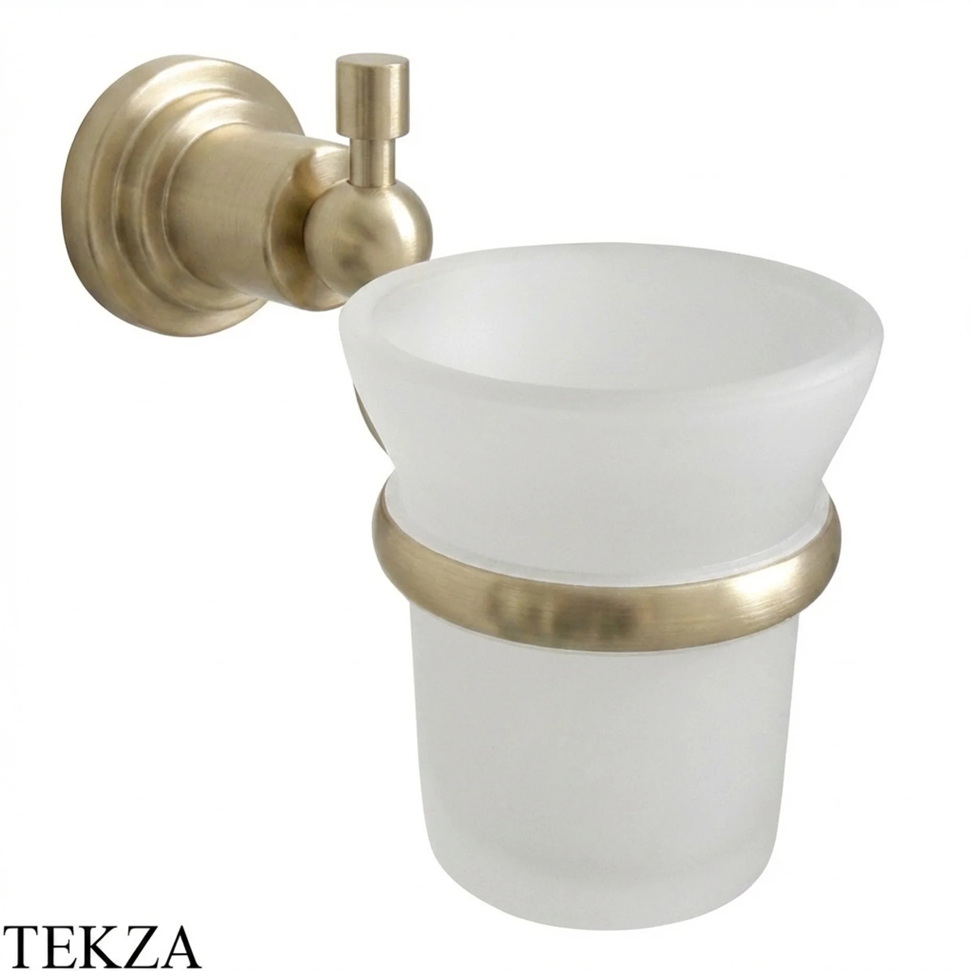 Nicolazzi Monte Croce Стакан для зубных щеток настенный, стекло матовое 1488SE27, Silk шампань Brushed