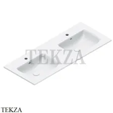 Catalano Italy Раковина двойная с 1 отв. 125 см, с переливом 0721272001, белый глянец