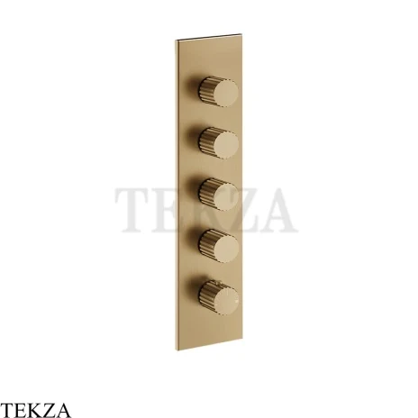 Gessi Incastri Термостат для душа 4 потока, внешняя часть 75318-726, бронза Brushed