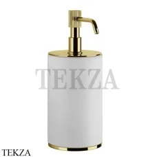 Gessi VENTI20 Дозатор для жидкого мыла настольный белый 65437-246, Gold PVD