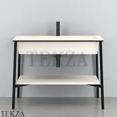 CIELO CATINO Rettangolare Консоль с керамической раковиной, Talco-черный