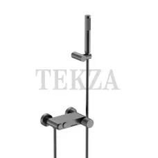 Boheme Stick Смеситель для ванны с изливом и гарнитуром Stick 123-GM.4 Gun Metall SPIRALE