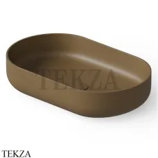 Dea Design Washbasins Раковина настольная овальная Solid Surface DD9091 550 1, Dark Camel №1