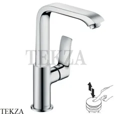 Hansgrohe Metris Смеситель для раковины, с донным клапаном Push-Open 31187000, хром глянец