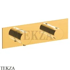 Fantini Nostromo Термостат для душа 2 потока, внешняя часть 8701G572B, Золото Плюс