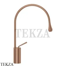 Gessi Goccia Смеситель для раковины высокий, без сливного гарнитура 33605-125, Copper Brushed