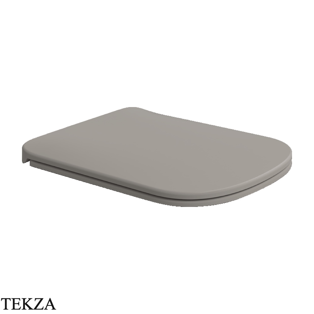 Flaminia Play сиденье с крышкой Slim с микролифтом 36×44,5×4,2 см, серый Cenere матовый