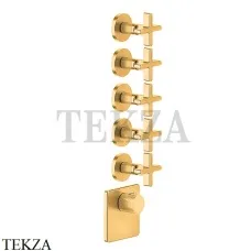Gessi INCISO WELLNESS Термостат 5 выходов, внешняя часть 58350-246, Gold PVD