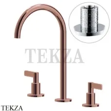 Newform Blink Chic luxury Смеситель для раковины высокий, без гарнитура 71102.58.061, PVD Copper bronze
