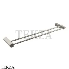 Gessi RILIEVO Держатель для банного полотенца двойной 59405-149, Finox Brushed Nickel Gessi RILIEVO Держатель для банного полотенца двойной 59405-149, Finox Brushed Nickel