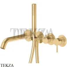 Newform X-Steel 316 Смеситель для ванны с гарнитуром, внешняя часть 69668EX.59.097, PVD Brushed gold