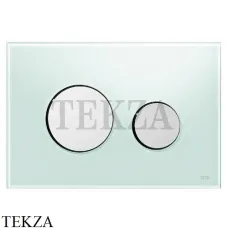 TECE Loop Панель смыва для унитаза 9240653, стекло зеленое, клавиши хром глянец