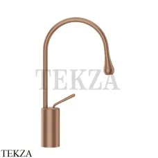 Gessi Goccia Смеситель для раковины высокий, без сливного гарнитура 33604-125, Copper Brushed