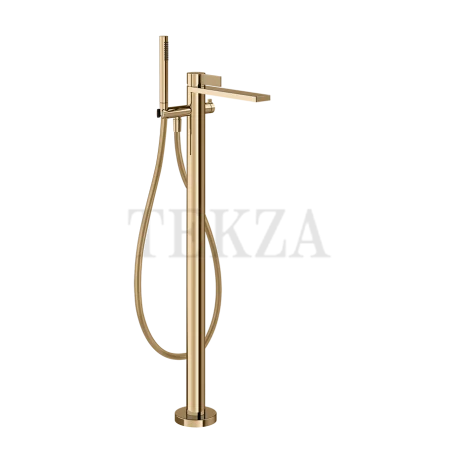 Gessi Inverso Diamantato Смеситель для ванны напольный, внешняя часть 73628-735, Warm Bronze PVD