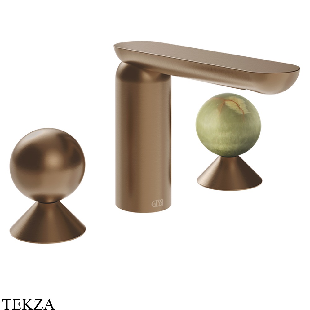 Gessi Perle Смеситель для раковины на 3 отв., без гарнитура 74055-708, медь Brushed