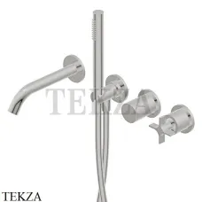 Ritmonio Diametro35 Cross Смеситель для ванны, внешняя часть PR53EC201 IX, Brushed steel