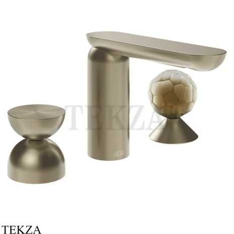 Gessi Perle Смеситель для раковины на 3 отв., без гарнитура 74948-149, нерж. сталь Brush / никель Brushed