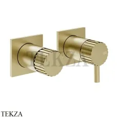 Gessi Incastri Смеситель для душа 2 потока, внешняя часть 75038-727, Brass Br. PVD