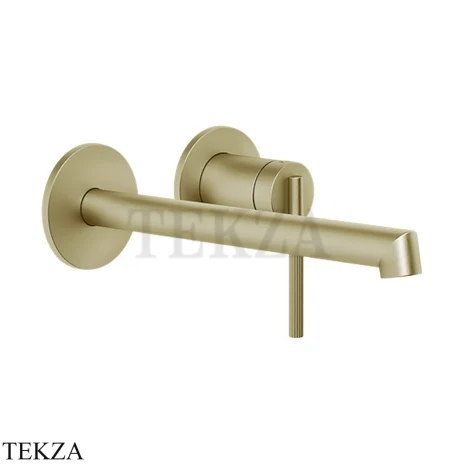 Gessi INGRANAGGIO Смеситель для раковины длинный излив, внешняя часть 63583-727, Brushed Brass PVD