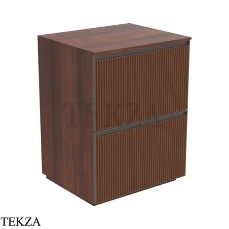 Flaminia Cubika тумба под раковину напольная 60×50×78,5 см, 2 ящика, орех Noce Greca