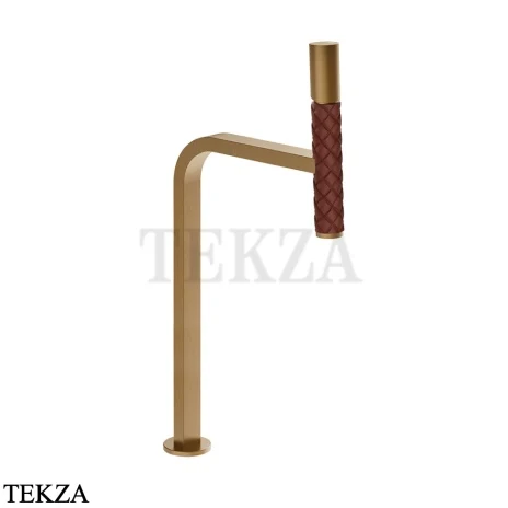 Gessi Pelle Tresse Смеситель для раковины высокий, с донным клапаном 78653-431, Red Cherry/ Warm Bronze Br. PVD