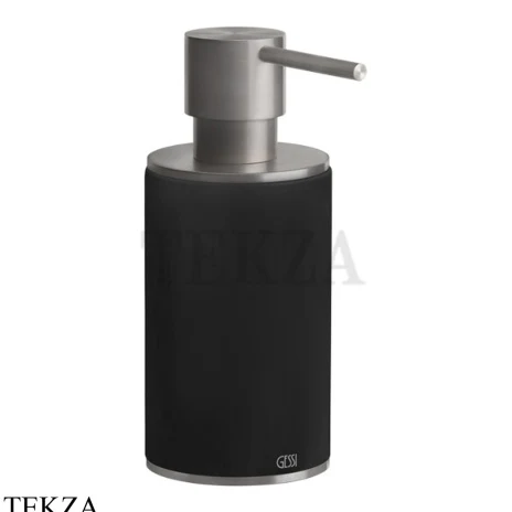 Gessi 316 ACCESSORIES Дозатор для жидкого мыла или лосьона, композит черный 54738-239, Steel Brushed