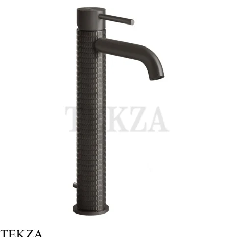 Gessi 316 MECCANICA Смеситель для раковины, с донным клапаном 54204-707, Black Metal Brushed PVD