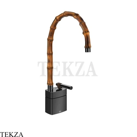 Gessi Jacqueline Смеситель для раковины средний, без донного клапана 77029-706, black хром глянец