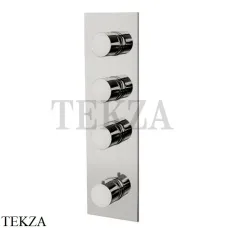 FIMA Carlo Frattini Spillo UP Термостат для душа 3 потока, внешняя часть F3869X3SN, Brushed nickel