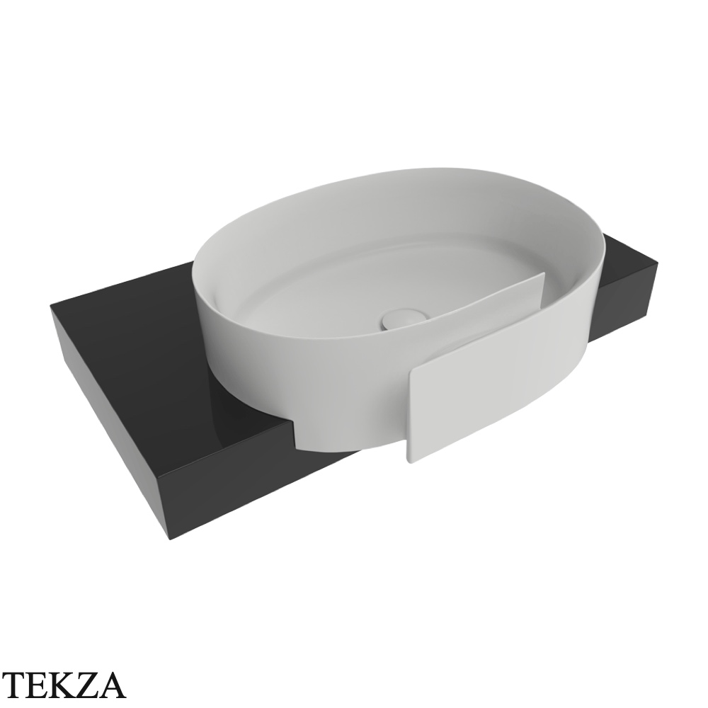 Flaminia Roll раковина полувстраиваемая 56×42×17 см, белый Latte матовый