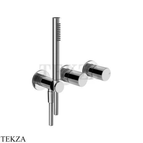 Gessi Habito UNITO Смеситель для душа с гарнитуром, внешняя часть 70038-031, хром глянец