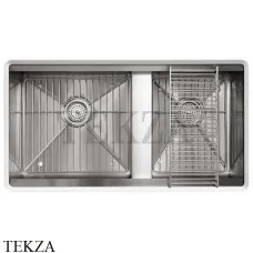 Kohler 8 Degree Мойка для кухни без отв. под смеситель с решетками K-3672-NA, нержавеющая сталь