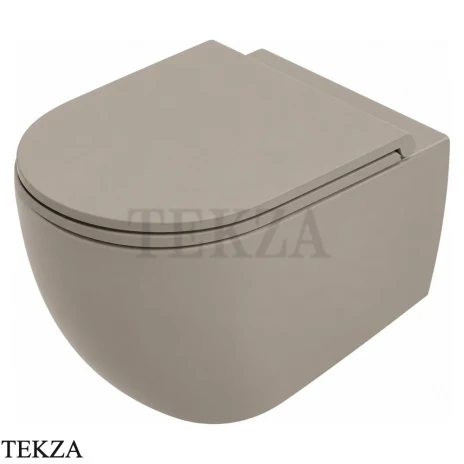 ArtCeram Vita унитаз подвесной чаша без ободка The.Reel VIV001 41 00, Brown Matera матовый