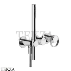 Gessi ANELLO Смеситель для душа на 2 потока, с гарнитуром, внешняя часть 63345-031, хром глянец